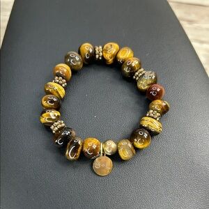 Tiger’s eyes Stone Beaded Bracelet Makers Mark S + L